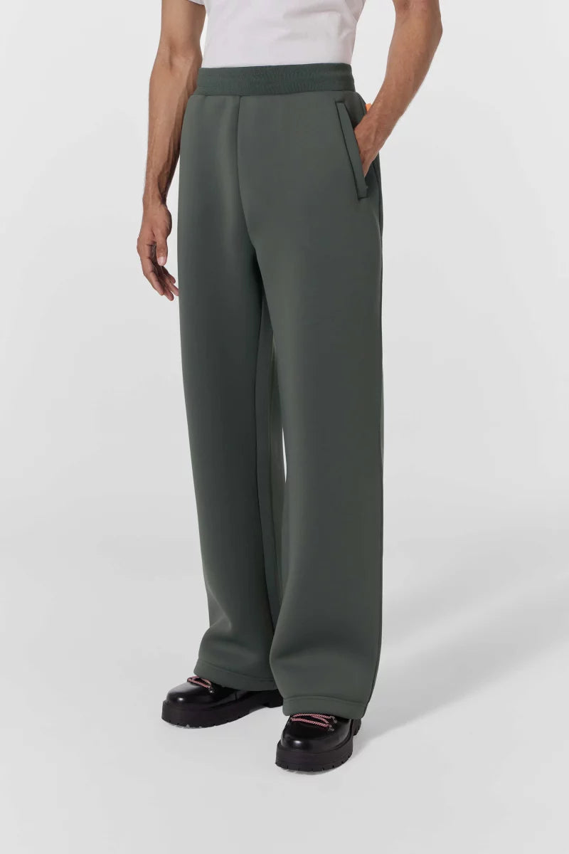 Pantalon Cardi maille scuba coupe ample taille élastiquée