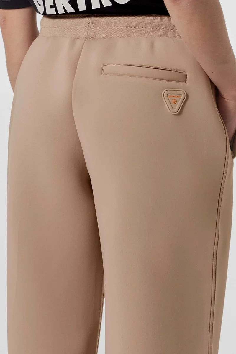 Pantalon Cardi maille scuba coupe ample taille élastiquée