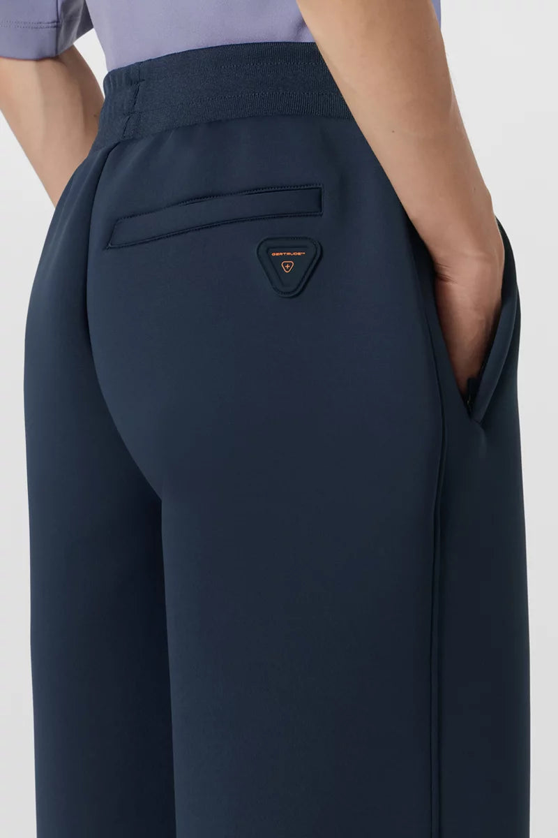 Pantalon Cardi maille scuba coupe ample taille élastiquée
