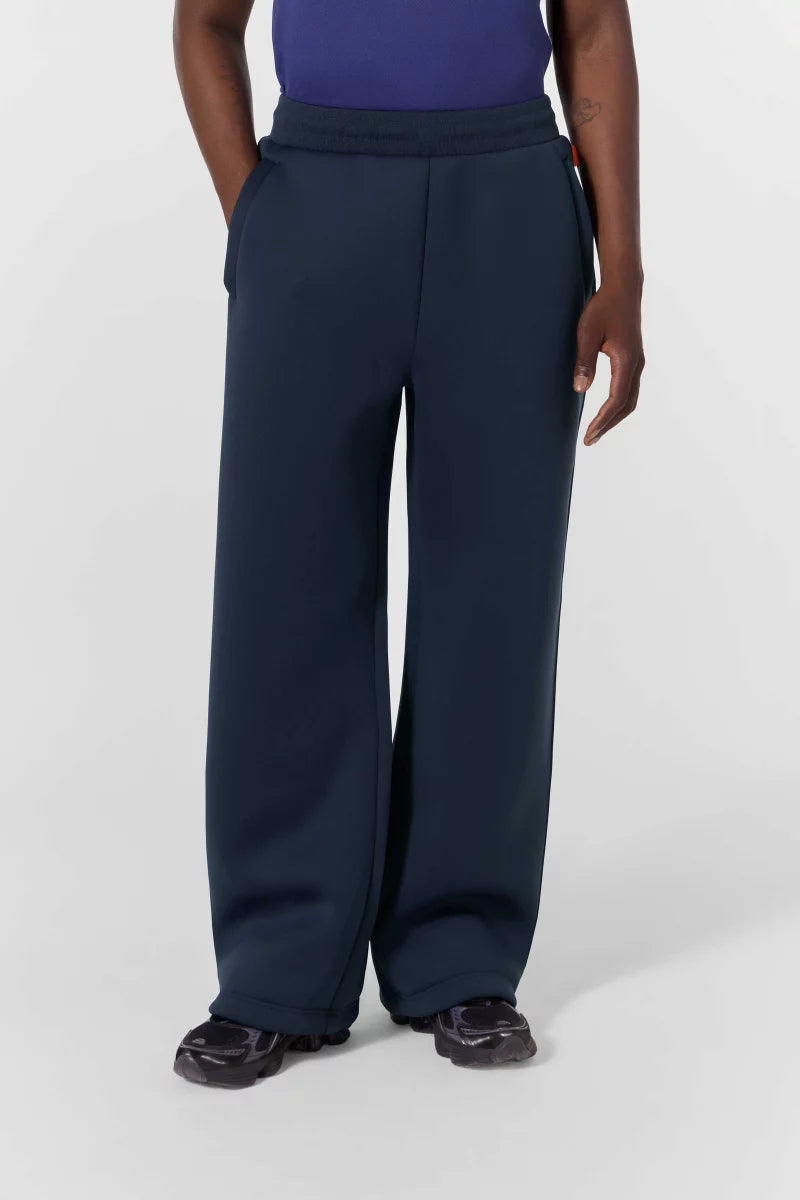 Pantalon Cardi maille scuba coupe ample taille élastiquée
