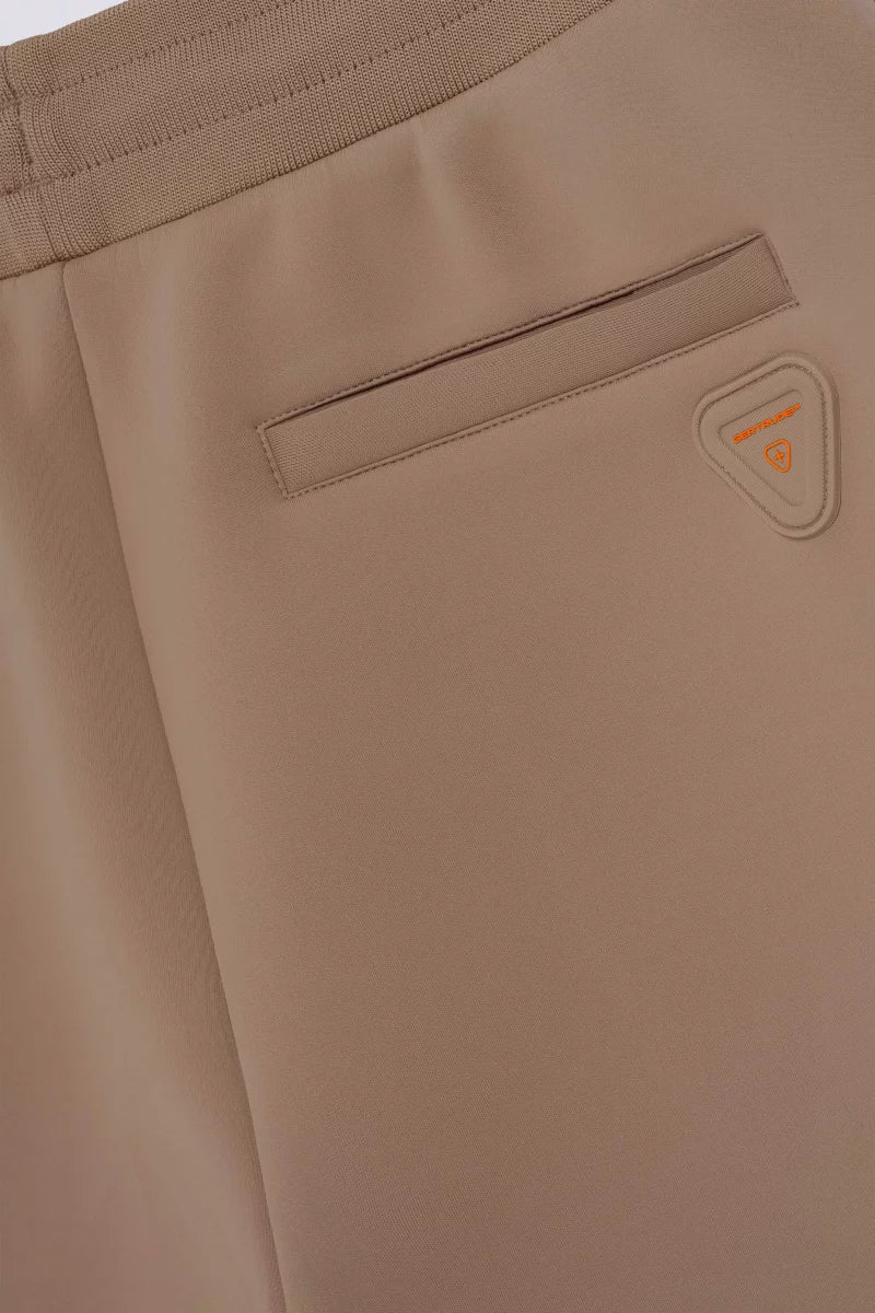 Pantalon Cardi maille scuba coupe ample taille élastiquée