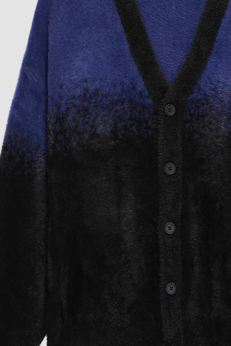 Gilet Davide maille brossée effet dégradé