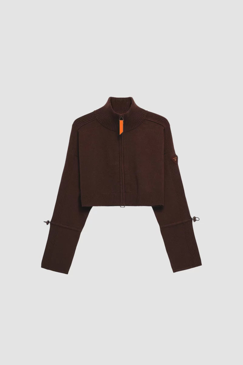 Gilet Diana col montant coupe cropped