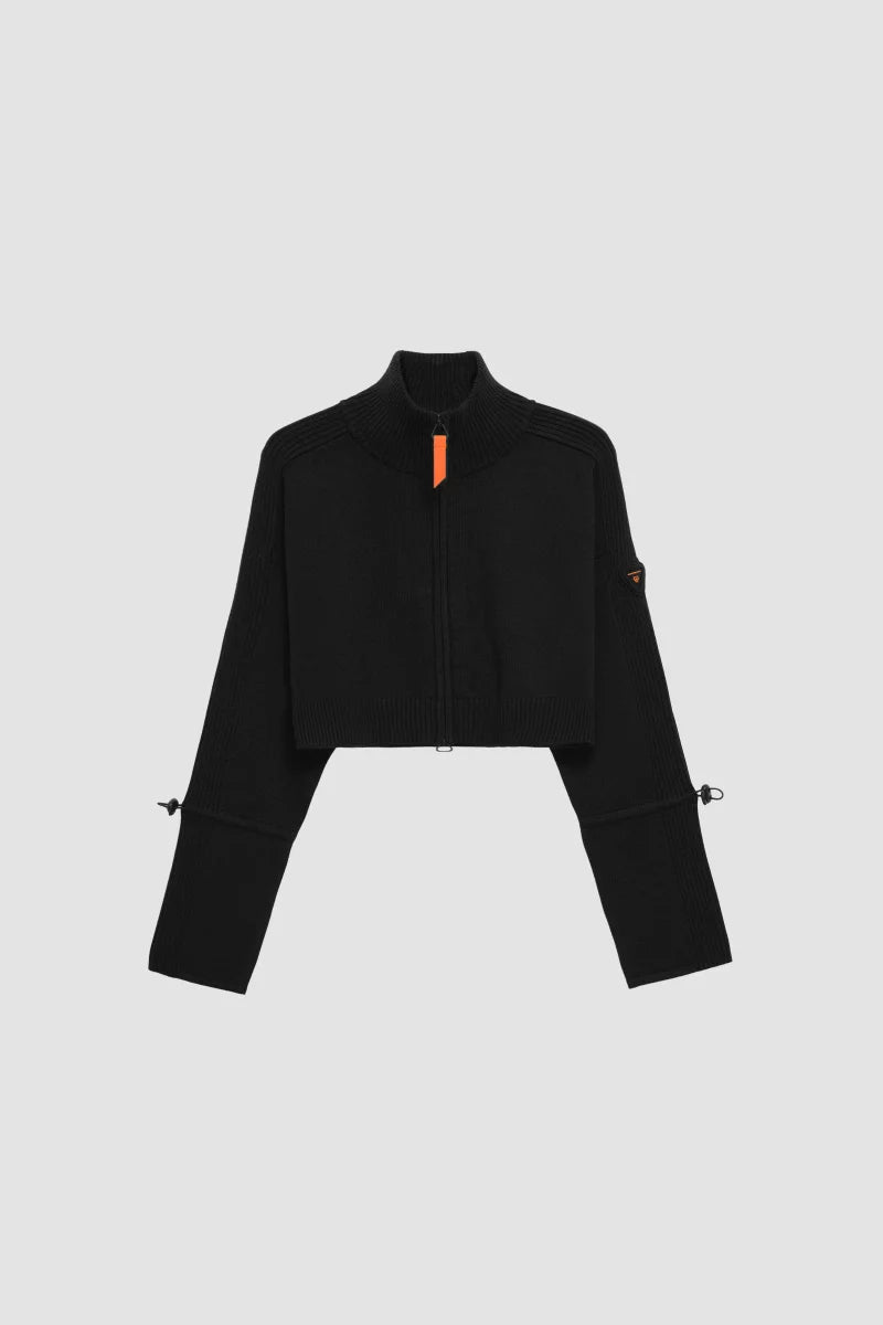 Gilet Diana col montant coupe cropped