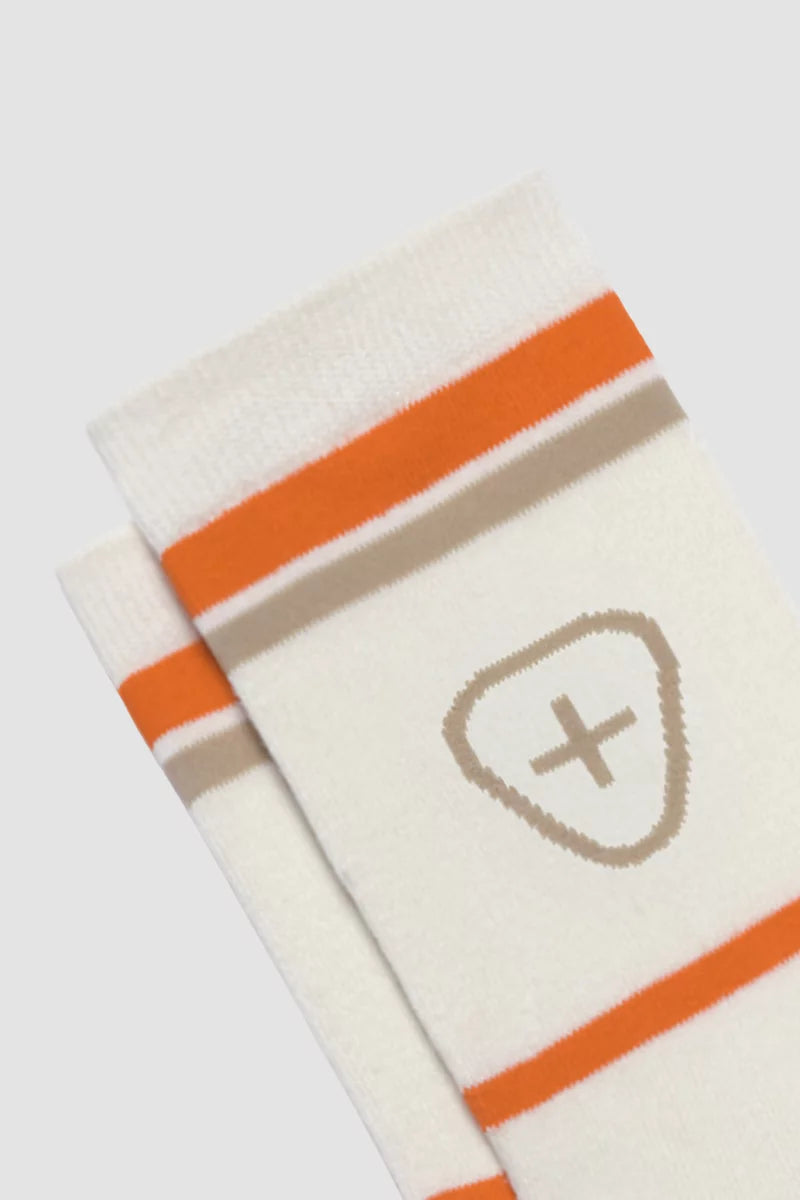 Chaussettes Camm coton logo jacquard bandes orange