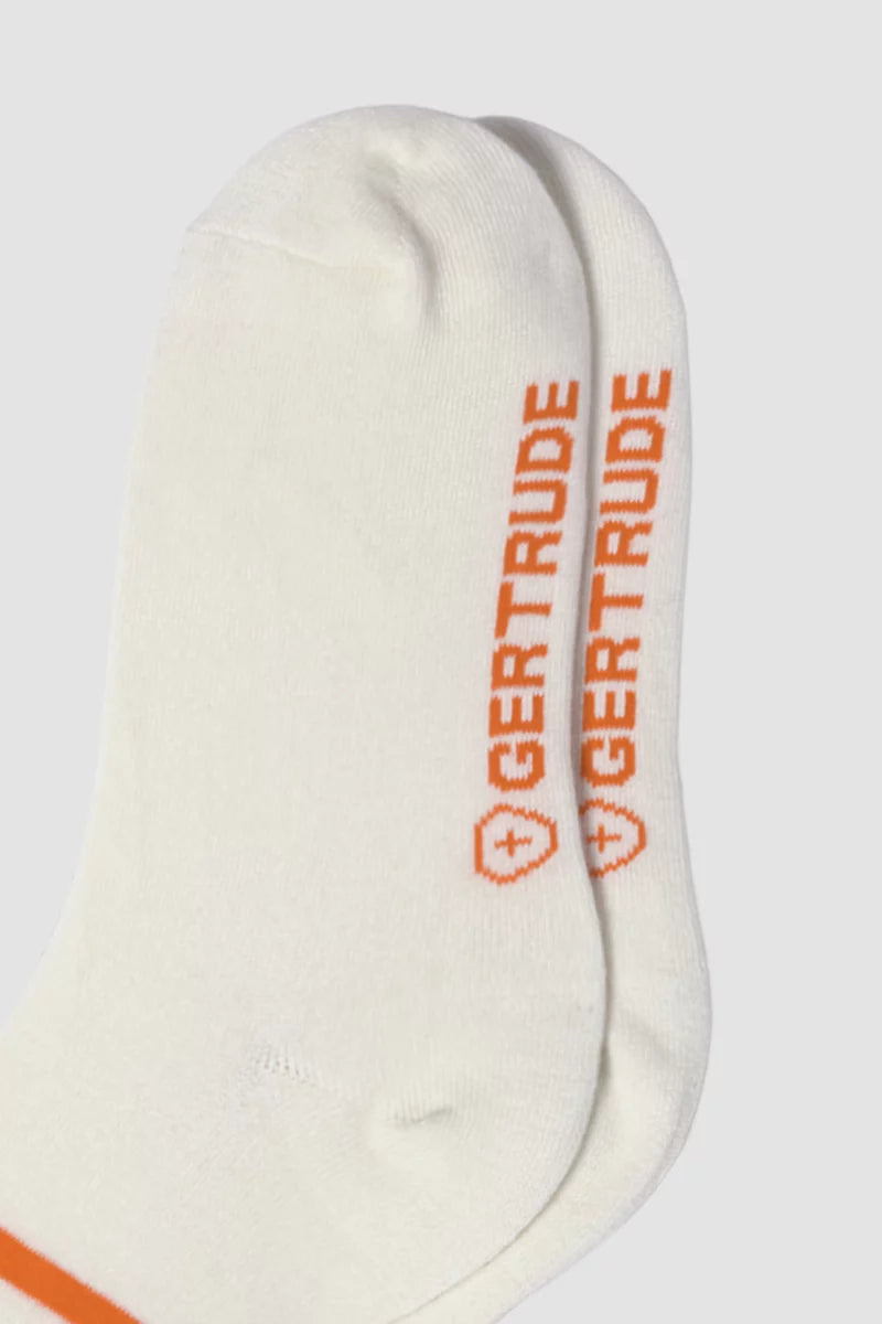 Chaussettes Camm coton logo jacquard bandes orange