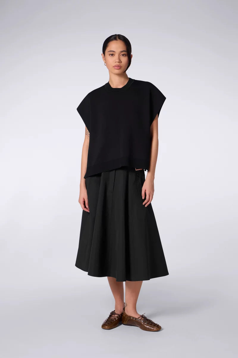Pull Cropped à Poches Cher