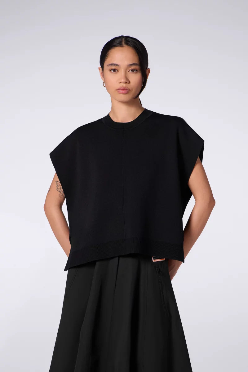 Pull Cropped à Poches Cher