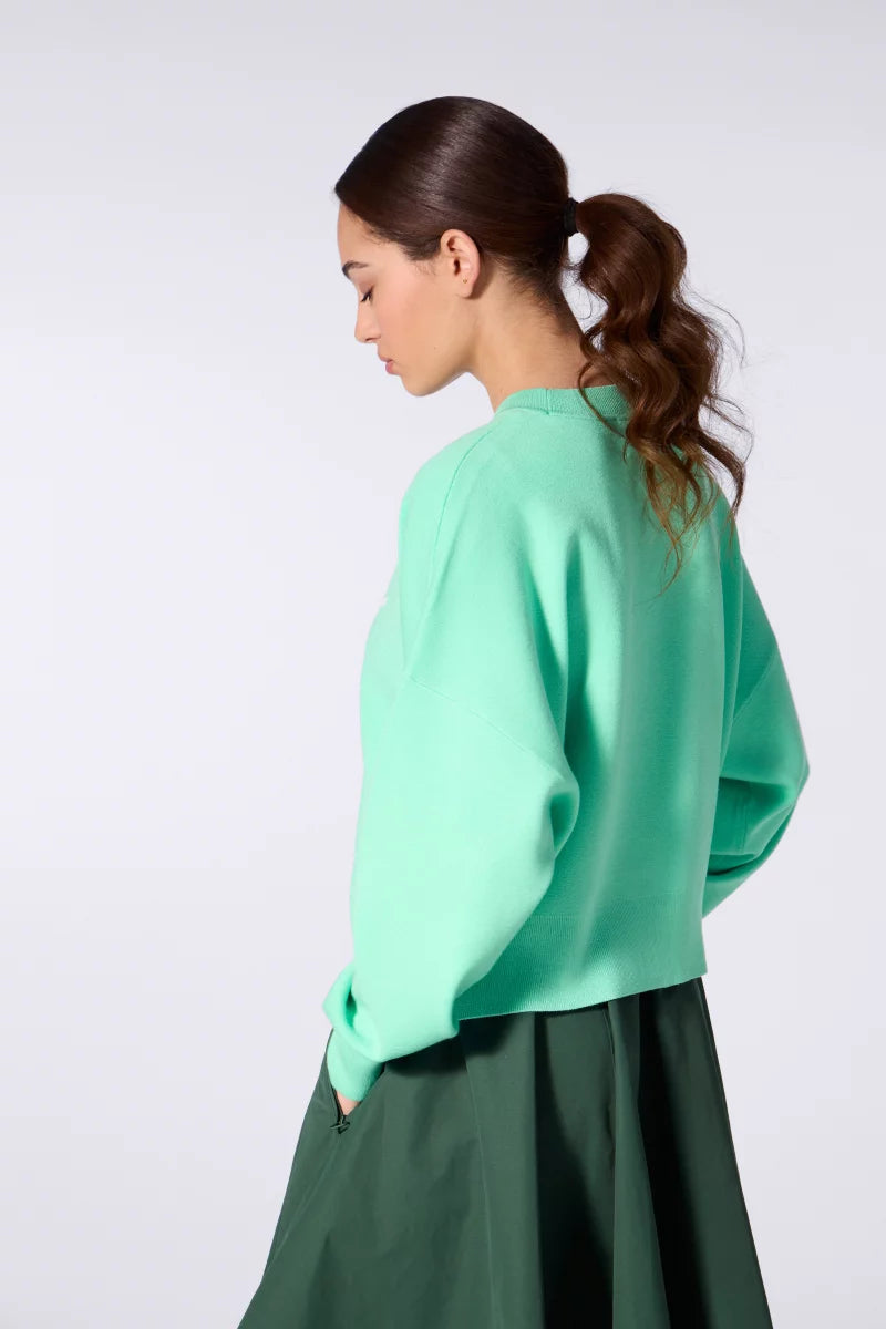 Pull Cropped Jacquard Nath