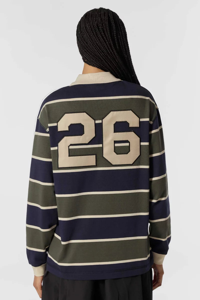 Polo Farisrayure jersey rayé coupe ample