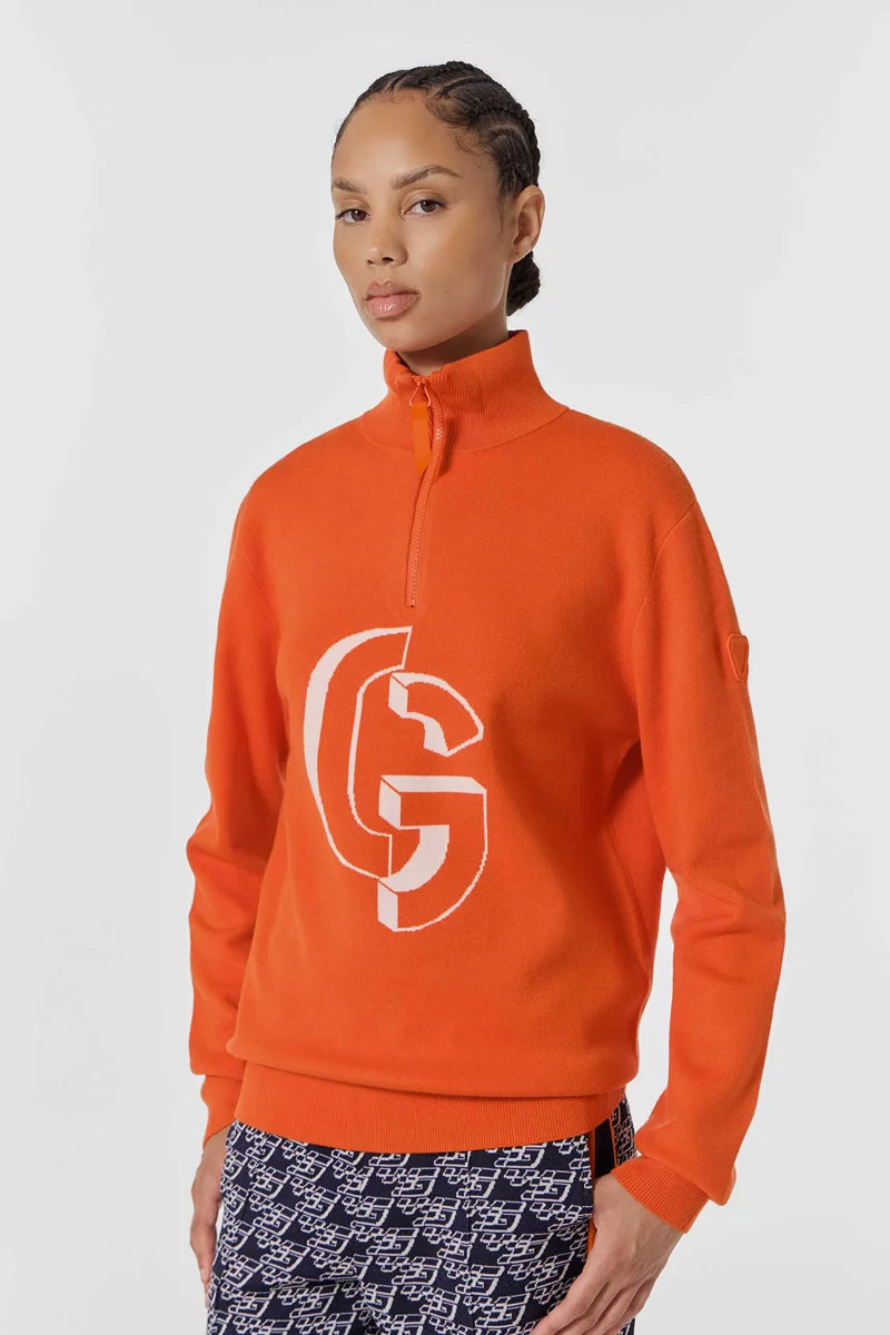 Pull Lewis col zippé maille jacquard