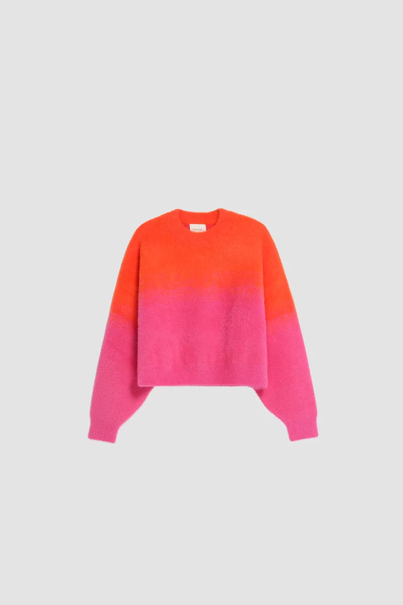Pull Litzia maille duveteuse dégradée